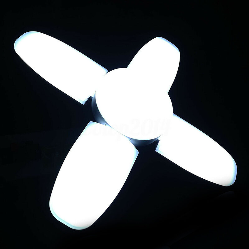 Гаражный светильник со светодиодным вентилятором E27, супер яркий промышленный светильник, складной светодиодный светильник с пятью листам...