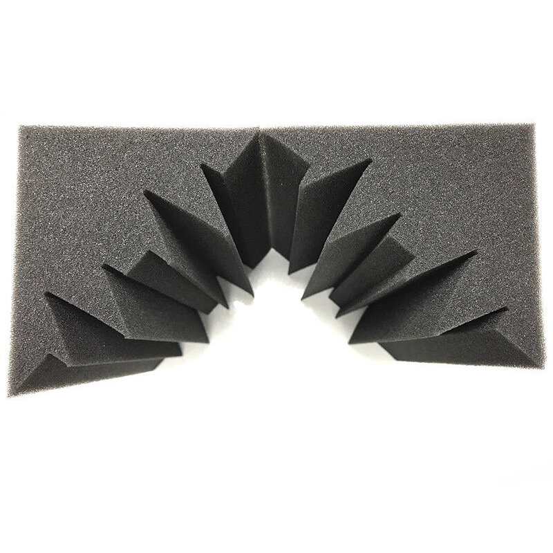 12pcs Corner Acoustical Studio Foam Bass Trap Sound Proof Sound-Absorbing Cotton Shockproof Moistureproof Accessories 12x12x24cm
