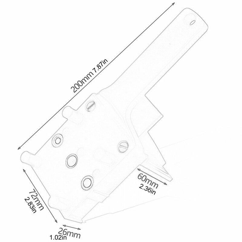 Treknagel Jig 6 8 10Mm Hout Hss Boren Houtbewerking Jig Abs Plastic Pocket Gat Jig Boor Guide Tool voor Timmerwerk