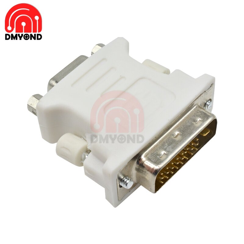 DVI-D Male To VGA SVGA HD15-pin Wanita Kartu Grafis Tampilan LCD Konversi Adaptor 24 + 1 Pin Video Converter untuk PC Laptop Alat