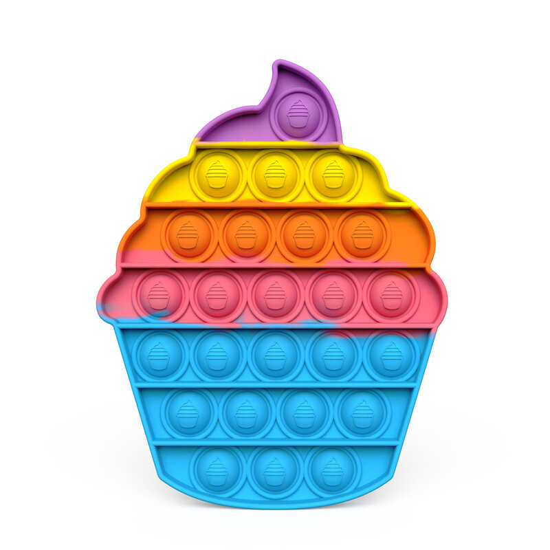 Pops Fidgets Stress Relief Toys for Adult Children Rainbow Push Bubble Sensory Toy Funny Leisure Entertainment Game Fidget Gift