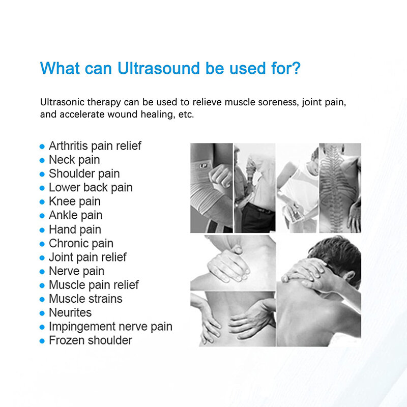 Appareil à ultrasons de physiothérapie, appareil de Massage d'intensité 1MHz pour les muscles et les articulations, soulagement de la douleur, soins personnels sans médicament