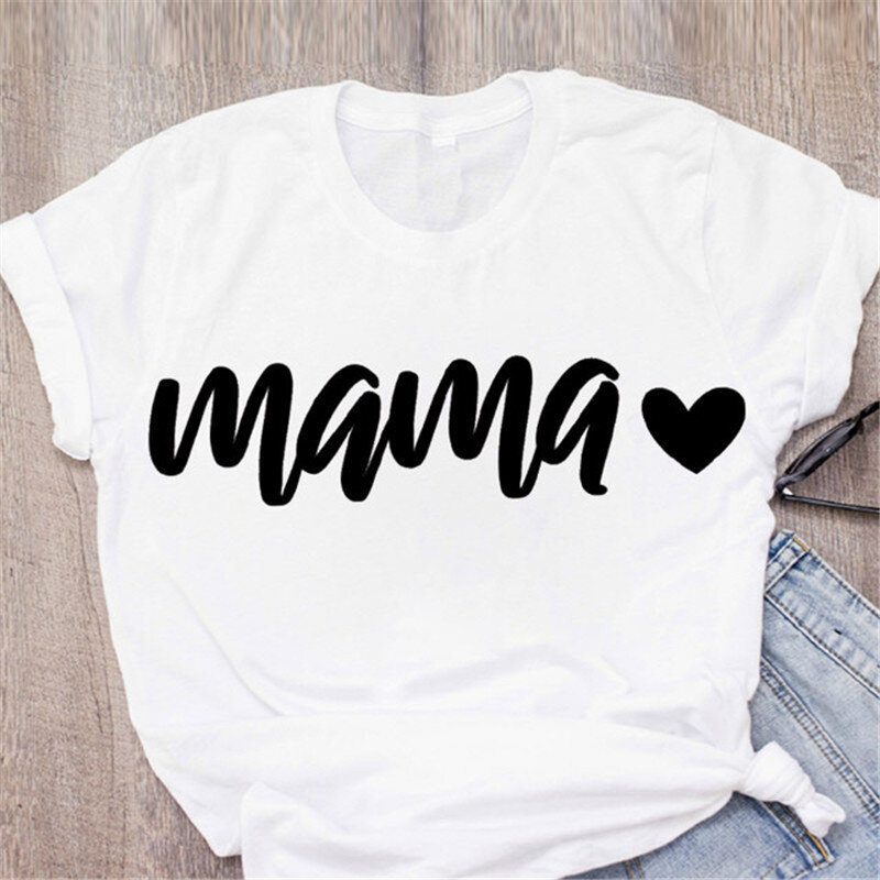 LUSLOS-camisetas con letras estampadas de Herbalife para mujer, camisetas de manga corta, blancas