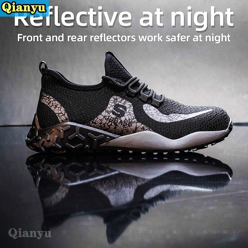 2021 Working Sneakers Male Indestructible Work Shoes Men Boots Lightweight Men Shoes Safety Boots Men Work Safety