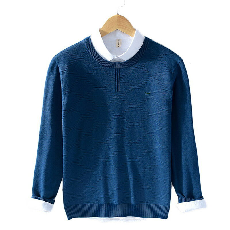 Merek Sweater Pullover Tebal O-Neck Pria Lengan Panjang Rajutan Sweater Kualitas Tinggi Musim Dingin Pullover Homme Mantel Hangat 3XL 20105
