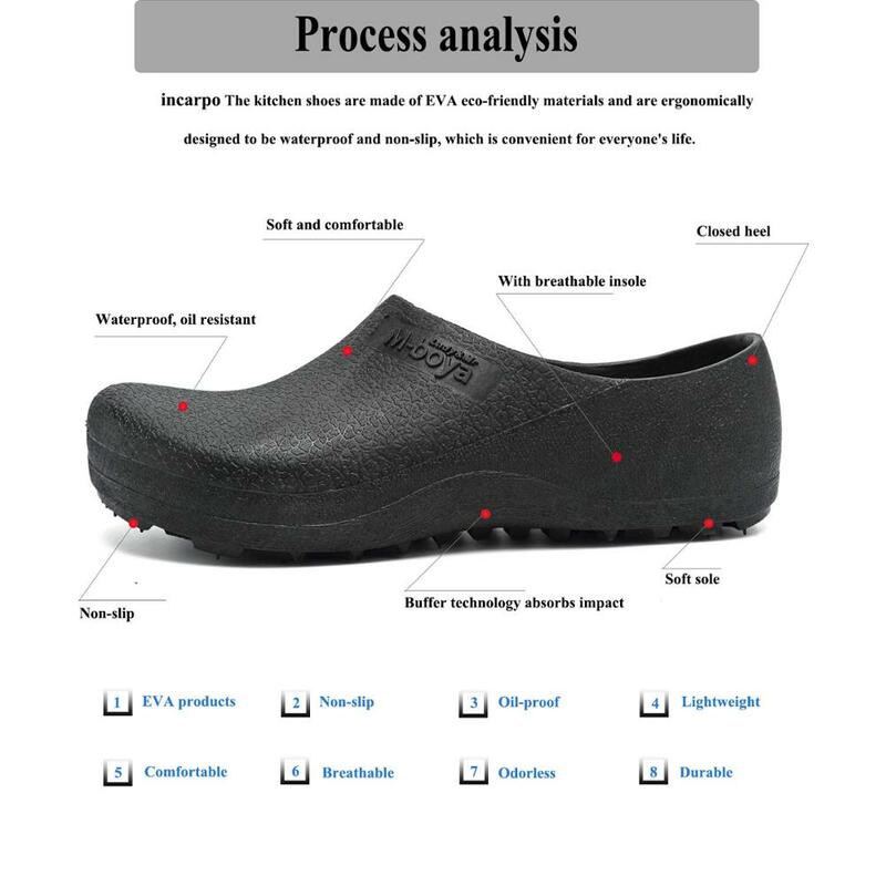 Zapatos de seguridad antideslizantes para Chef de cocina, calzado de trabajo plano informal, impermeable, a prueba de aceite, resistentes, talla grande 37-46