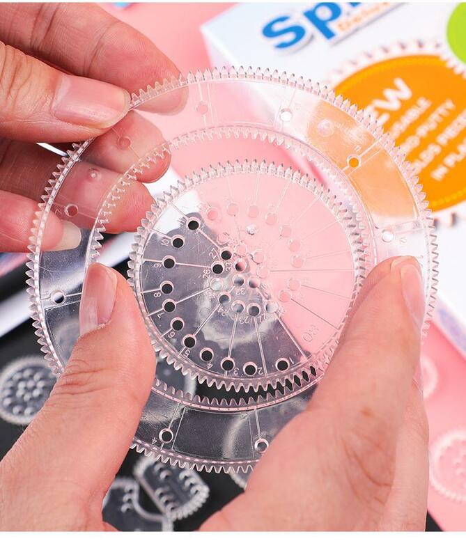 Variety Kaleidoscopic Magic Set Multi-Function Drawing Hollow Drawing Template Tool Drawing Flower Ruler Children Student Ruler