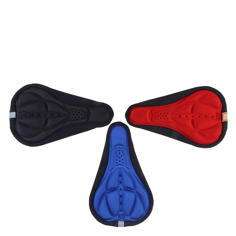 Men's and Women's Thick Bike Mountain Bike Sponge Pad Cover Soft Cover Bicycle Seat Outdoor Bicycle Sports Protection Pad 3 Colo