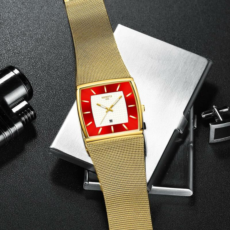Nibosi Quartz Horloge Vrouwen Voor Mannen Kijken Topmerk Luxe Uniek Ontwerp Fashion Horloges Unisex Dunne Polshorloge