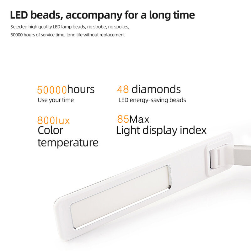 10W lampa biurkowa LED z bezprzewodowa ładowarka do telefonu USB Port wyjściowy regulowane światło elastyczne nowoczesne biurko światła