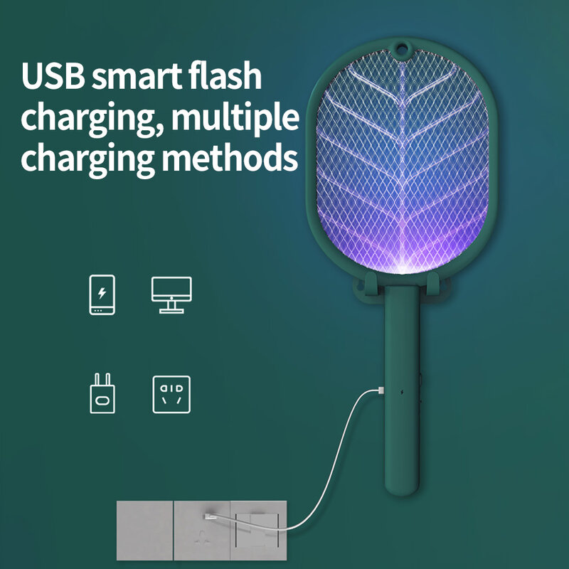 Новый 2700V электрическая ловушка для комаров с ультрафиолетовой лампой для убивания насекомых бытовой Спальня мухобойка зарядка через USB на...