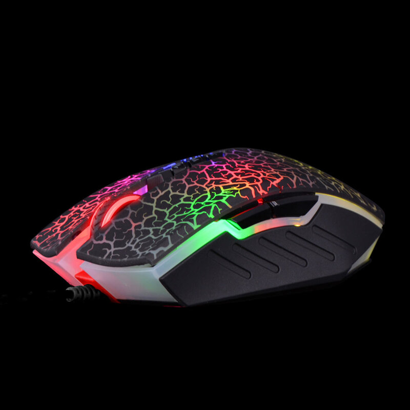 Mouse gamer profissional sanguíneo, com fio usb, sensor óptico colorido e brilhante, para pc e notebook, a70, a90, 4000dpi