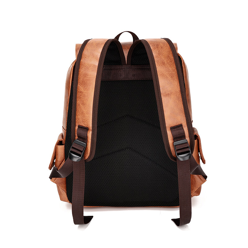 YILIAN Fashion leisure senior leather backpack men large capacity computer business multifunctional shoulders