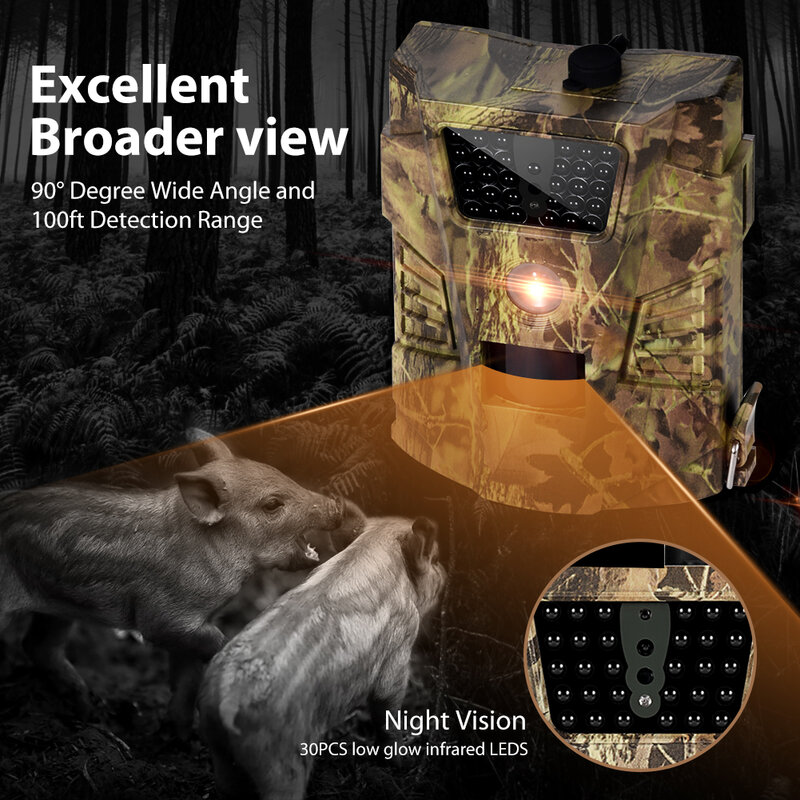 Фотоловушка для наблюдения за дикой природой, камера для наблюдения за дикой природой, камера для наблюдения за дикой природой в ночное вре...