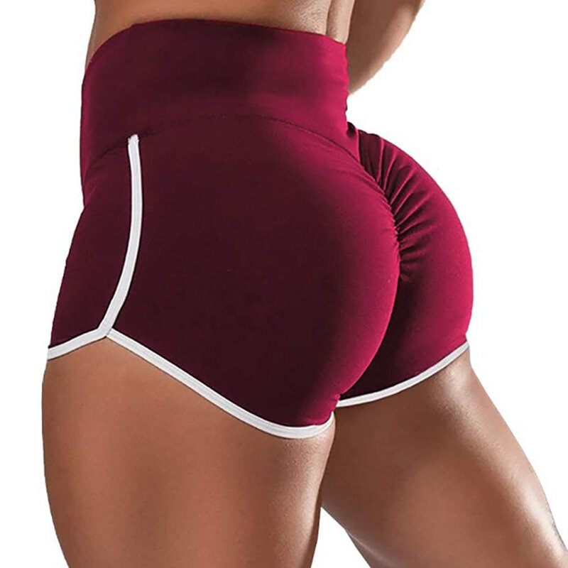 Mulher esportes shorts verão correndo sexy leggings cintura alta calças curtas de fitness jogging roupas preto