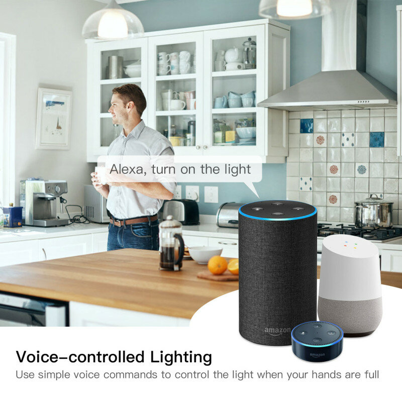 Controlador de intensidad LED inteligente para hogar, wifi inteligente con enchufe de pared, control por aplicación remota para hogar con 1/2 canales, funciona con Alexa Echo y Google Home, bricolaje