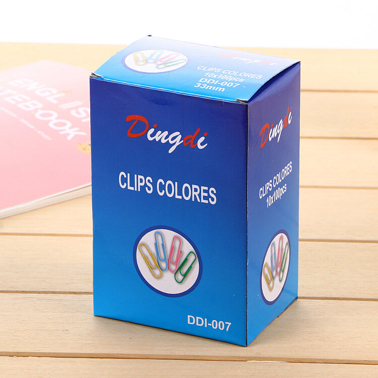 70 farbe papier clip büro schreibwaren, farbe tasche, kunststoff papier clip, sieben farbe lagerung nadel box, schule büro liefert