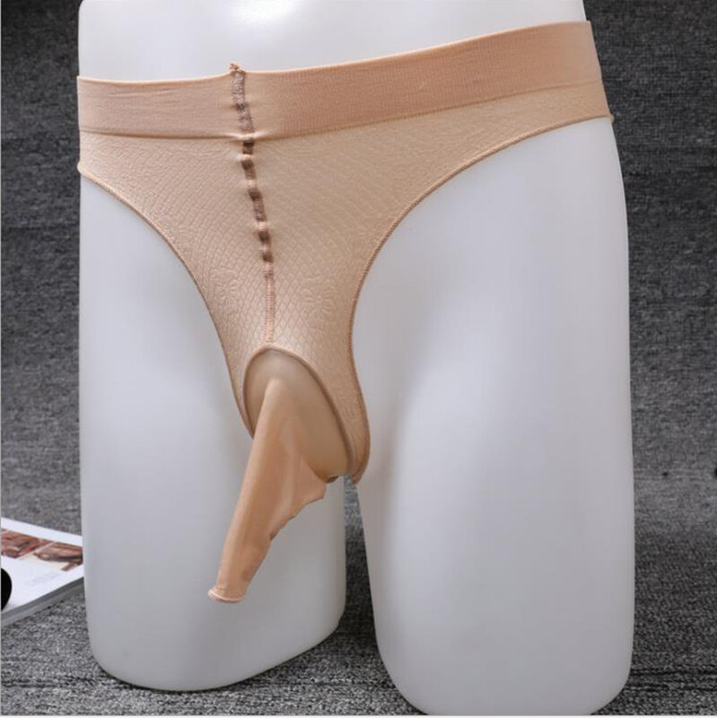 Men's New Hot  Bikini Style  Shaft  Pouch Socks Erect Lingerie Briefs Underwear