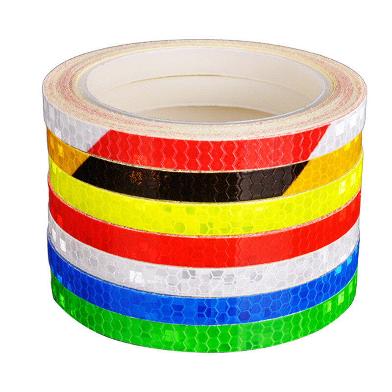 5/8m Motorcycle Car Luminous Reflective Sticker Reflective Tape Roll Bright Safety Auto Car Bicycle Cycling DIY Reflector Tape