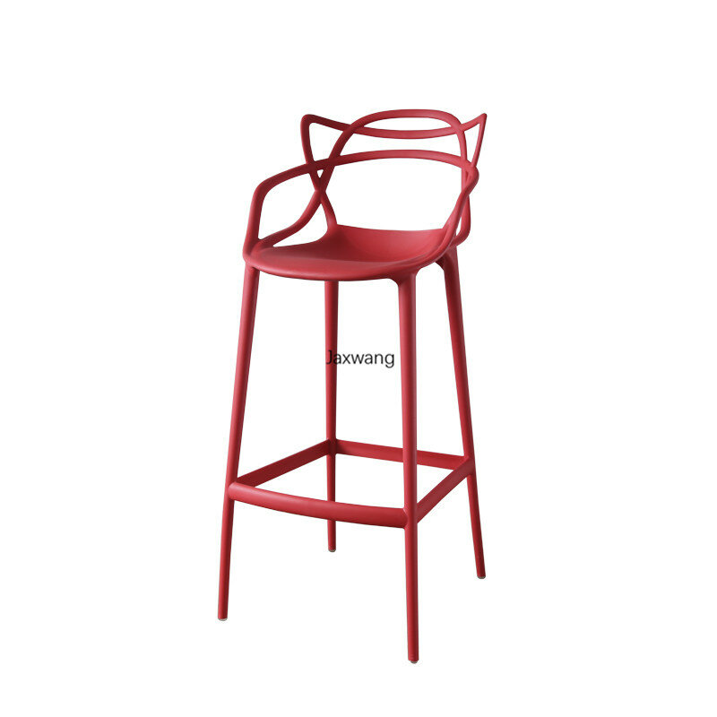 Nordic cadeiras de bar criativo banquetas de barra de alta-perna banqueta cadeiras de lazer ao ar livre moderno e minimalista casa cadeira de plástico combinação