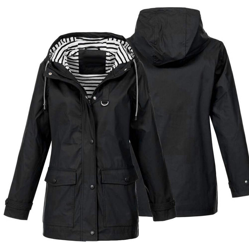 Женская быстросохнущая куртка с длинным рукавом и капюшоном, осенне-зимнее дождевик , походная куртка , Спортивная ветрозащитная куртка , па...