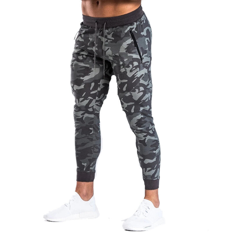 Marca joggers calças sweatpants magros dos homens correndo esporte gym magro ajuste calças de treino roupas esportivas calças de algodão de treinamento