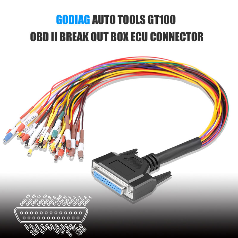 Cable de puente colorido DB25 para Godiag GT100