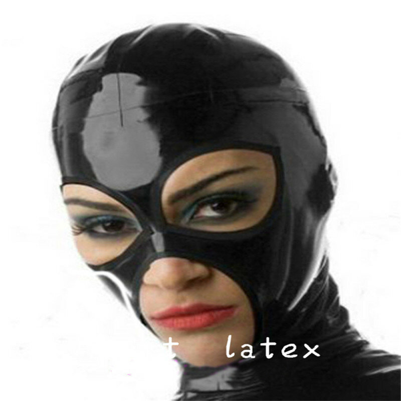 Masque facial complet en Latex naturel pour femmes, couvre-chef brillant à capuche pour fête à thème d'halloween, Costumes de jeu de rôle fantaisie, nouvelle collection