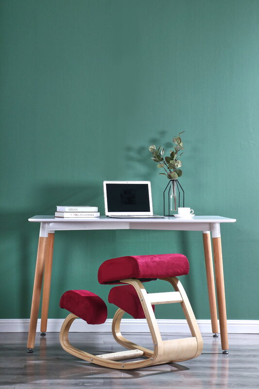 Cadeira de joelhos ergonômica: fezes de joelho para melhor postura, perfeito para moldar o corpo e alívio do estresse no escritório em casa (preto/vermelho)
