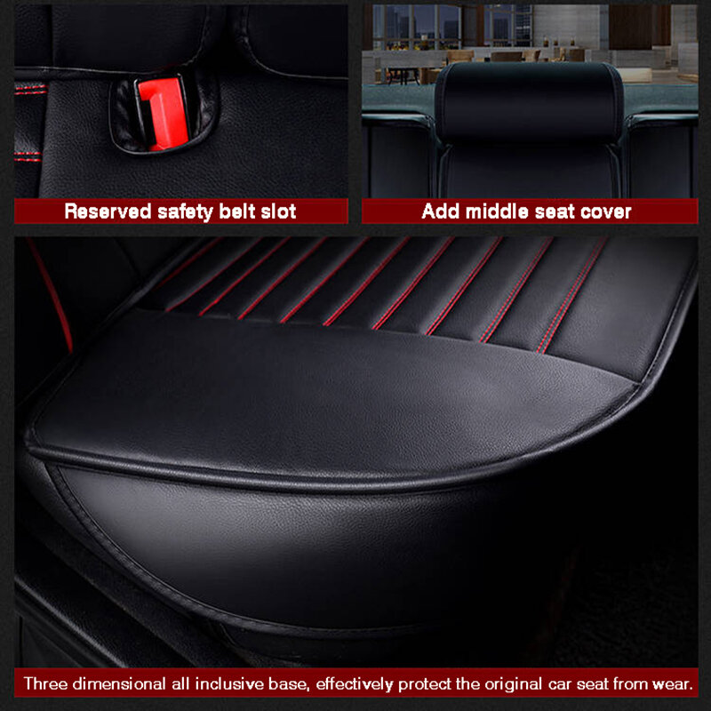 Funda Universal de cuero para asiento de coche, accesorio interior para VOLKSWAGEN VW Tiguan Ⅱ Toureg Ⅰ / Ⅱ Variant, cuatro estaciones
