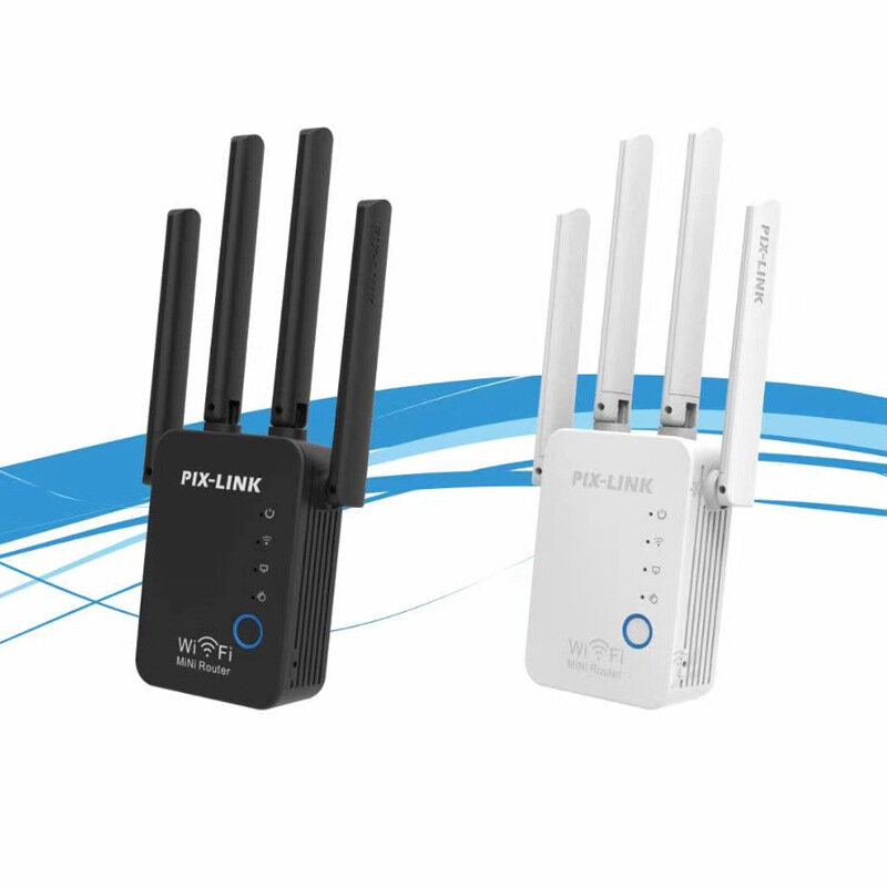 ใหม่ WiFi Repeater Wireless Wifi Extender 300Mbps เสาอากาศสี่เสาอากาศ Wi-Fi เครื่องขยายเสียงยาวสัญญาณ Booster 2.4G WiFi จุด