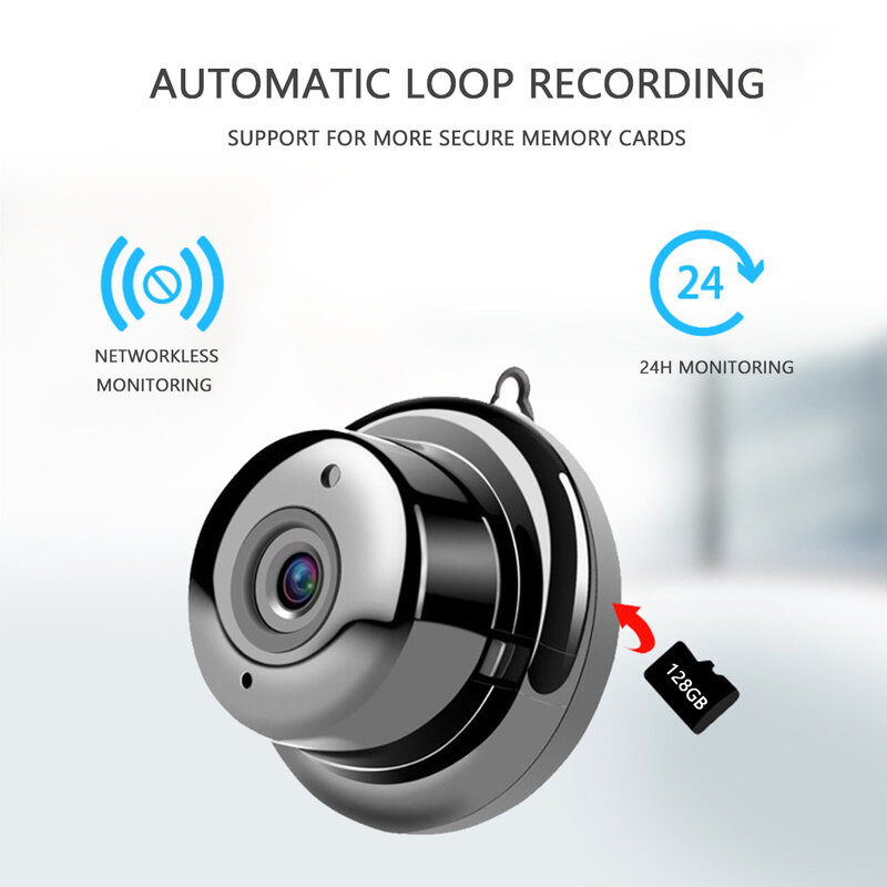 1080P HD IP Camera Surveillance Infrared Night Vision Mini Camera Wireless Wifi Camera Home Security P2P for Smart Home Security