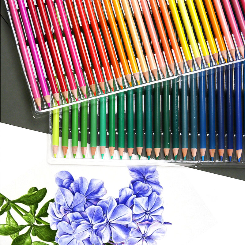 Juego de lápices de colores para dibujo de acuarela, lápices de colores de madera para niños, suministros de arte escolar, 6-180
