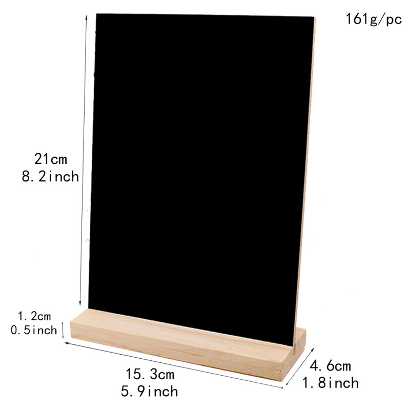 黒板の看板片面消去可能なメッセージボード黒板デスクトップの装飾は、DIYの家の装飾のためのベース付きの小さな黒板をマークします