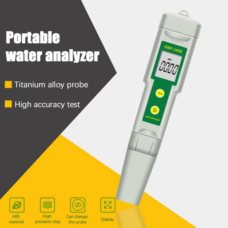 Portable Water Quality Analyzer ORP Tester Waterproof Water Monitor Meter Detachable Digital Pen Tester For Aquariums Pool