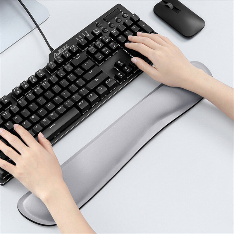 Almofadas de pulso teclado sólido portátil memória espuma mouse suporte de pulso almofada material de escritório acessórios mesa conjunto