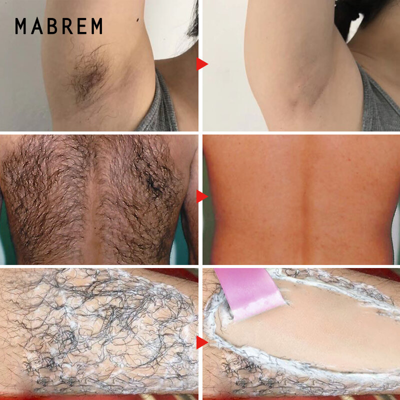 MABREM-crema depilatoria indolora para hombre y mujer, crema depilatoria para axila, piernas y brazos, cuidado de la piel, 40g