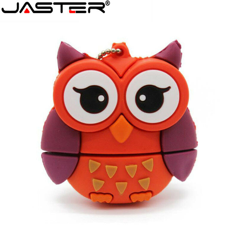 Jaster hot! Mini pendrive usb fofo de coruja em forma de pinguim., flash drive gb/4gb/8gb/16gb/32gb/64gb e 128gb em forma de coruja.