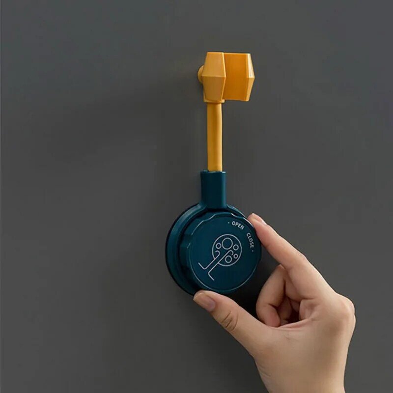 D5 360° Spin Shower Head Holder Punch-Free Adjustable Wall Mounted Adjusting Bracket Base Mount Brackets Bathroom Accessories