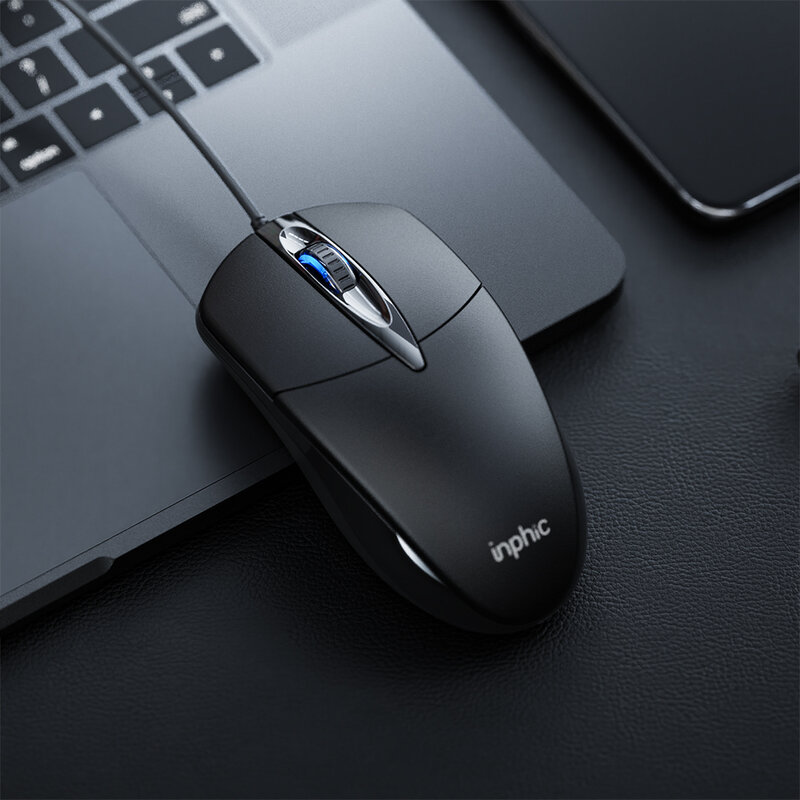 Mouse Komputer Kabel Rumah Kantor Bisnis Matte Mouse Bercahaya Diam