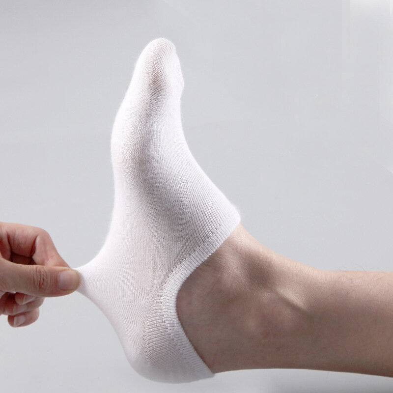 Um par de meias pretas das mulheres dos homens meias casuais sólido algodão seco rápido respirável primavera verão macio antiderrapante alta elasticidade meias