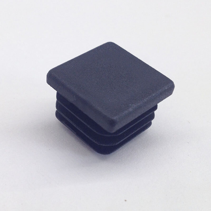 40 Stuks Zwart Plastic Blanking End Caps Vierkante Buis Cap Insert Pluggen Bung Voor Meubels Tafels Stoelen Protector