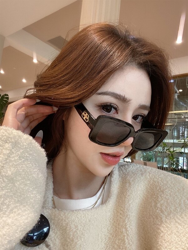 LONSY-gafas de sol rectangulares pequeñas para mujer, anteojos de sol a la moda femeninos, de diseñador de marca de lujo con UV400, cuadradas, 2021