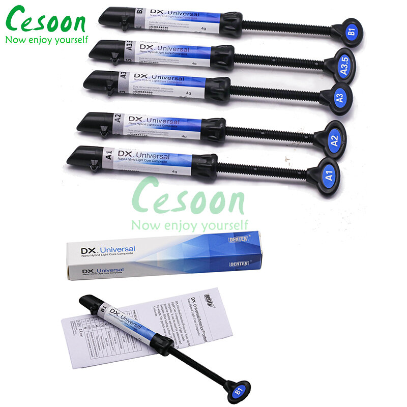 Cesoon DENTEX Dental Universal Light Cure Hybrid Composite Resin A1 A2 A3 A3.5 B1