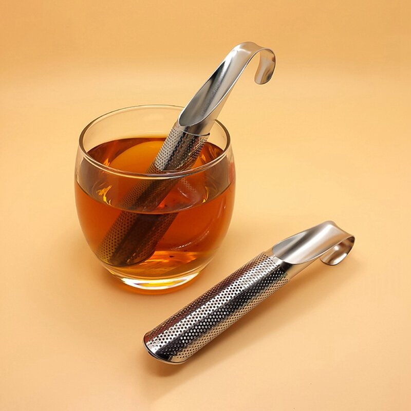 Novo criativo aço inoxidável pendurado tubo de chá fabricante filtro de chá acessórios da cozinha
