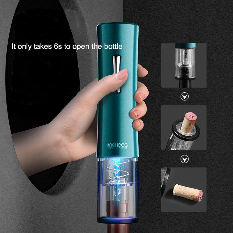 Electric Corkscrew Foil Cutter kit Automatic Open For  Kitchen supplies Red Grape Wine Bottle Opener Portable