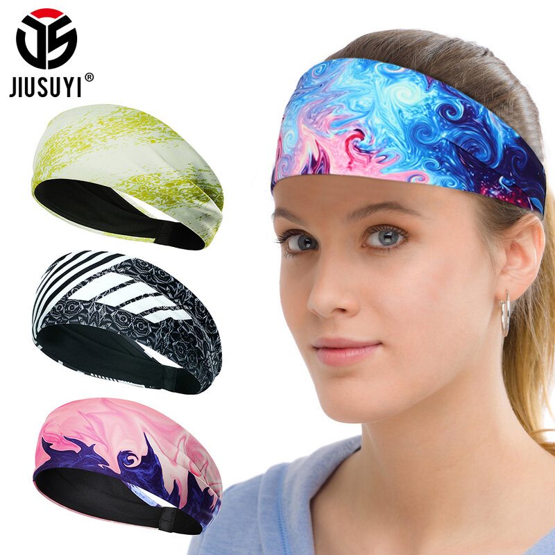 Elastic Sweatband Sports Cycling Headband Breathable Basketball Fitness Hair scarf Yoga Volleyball Cycling Hair Band Women Men