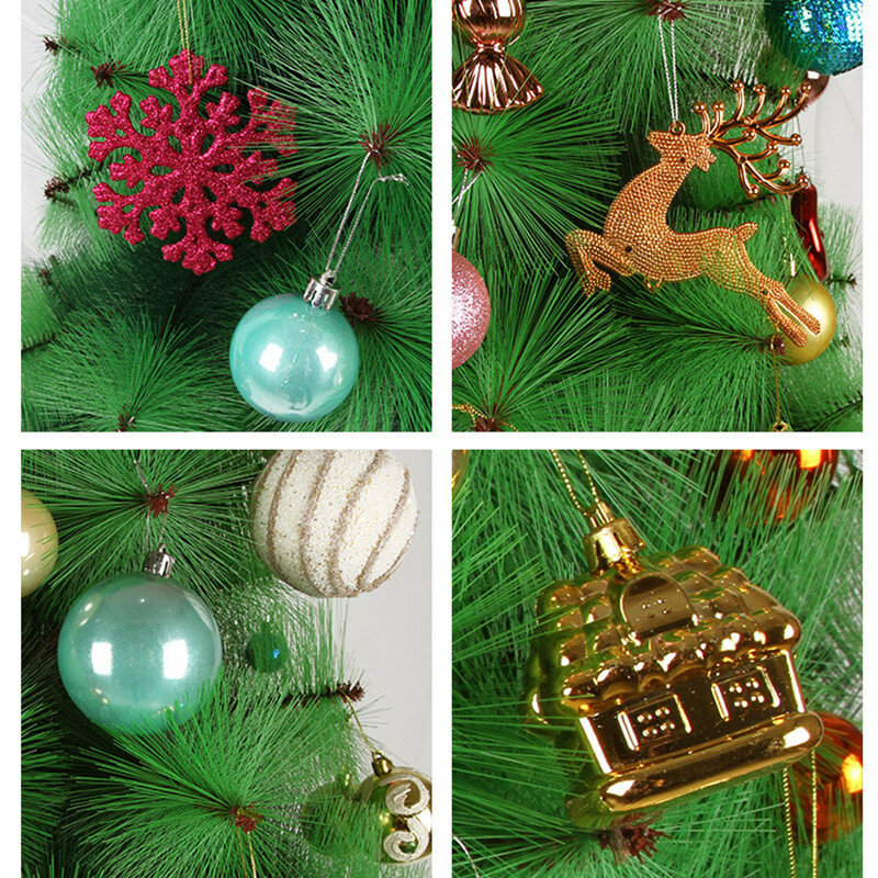 Diverse Kleur Kerstballen Creative Painted Xmas Tree Ornamenten Bal Thuis Wedding Party Holiday Opknoping Boom Hangers Decor