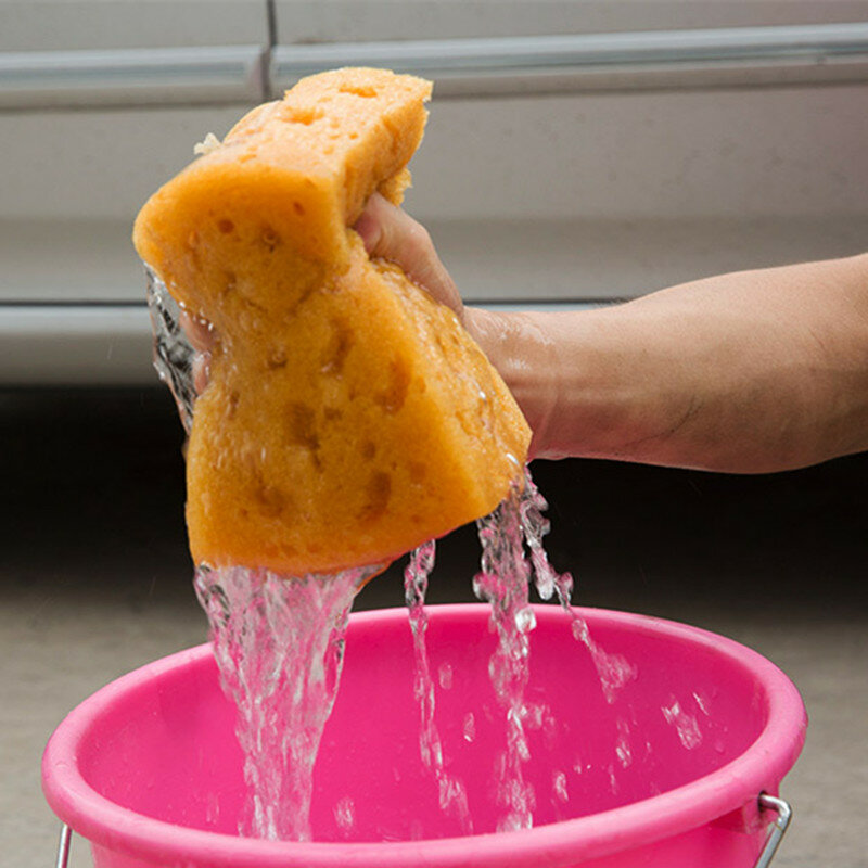 إسفنج غسيل السيارات اضافية كبيرة تنظيف العسل المرجان سيارة الأصفر كتلة سميكة لوازم السيارات غسل السيارات أدوات تنظيف سيارة ماصة