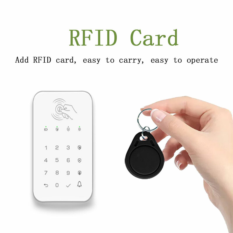 TUGARD K10 433Mhz Wireless Keyboard Control Panel RFID Card Keypad for Gsm Burglar Host Security Alarm System